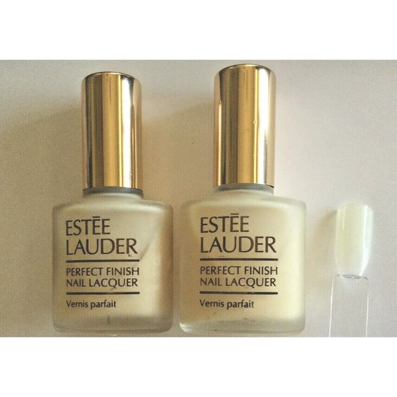 2x ESTEE LAUDER Perfect Finish Nail Polish SHEER NUDE ~ Vintage - Picture 7 of 9